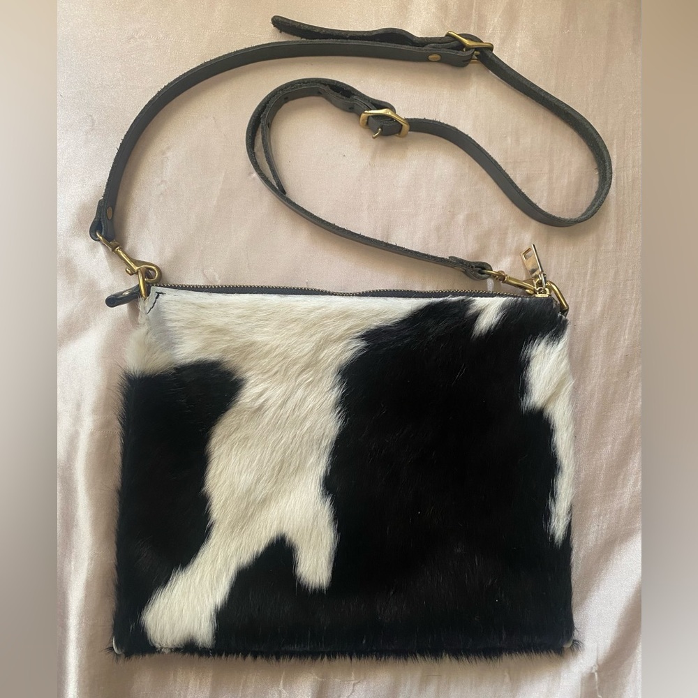 Cowhide Adjustable Cross-body Purse